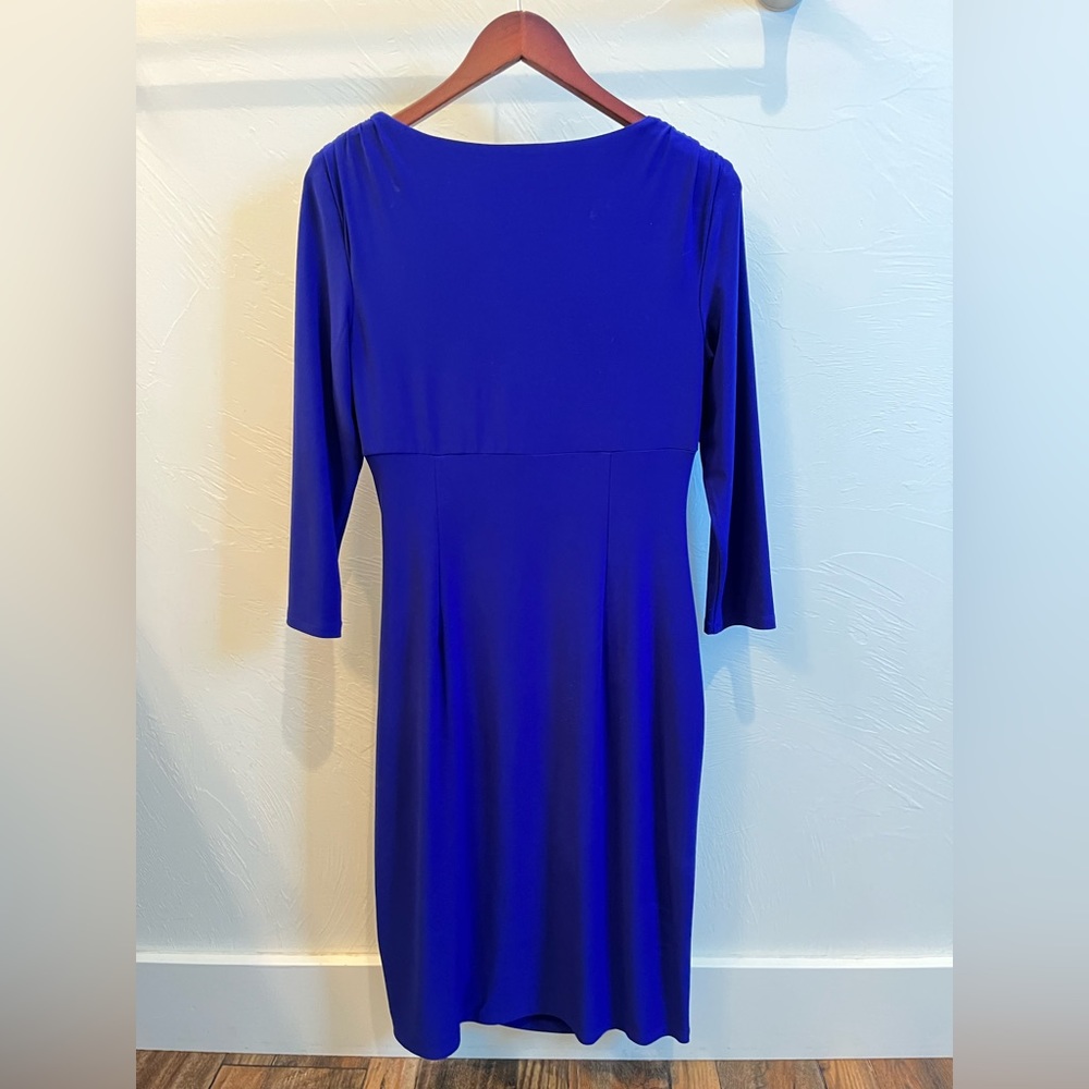 Ralph Lauren Women's Long Sleeve Above the Knee Dress Blue Size 10 Petite